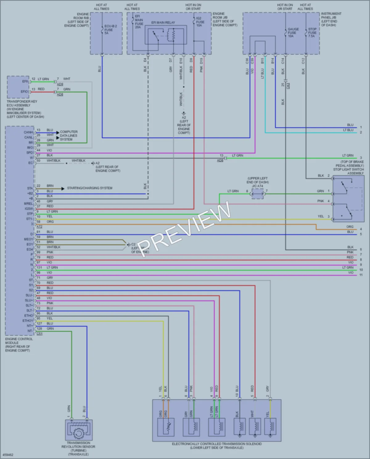 2016 Toyota Yaris Transmission wiring diagram preview