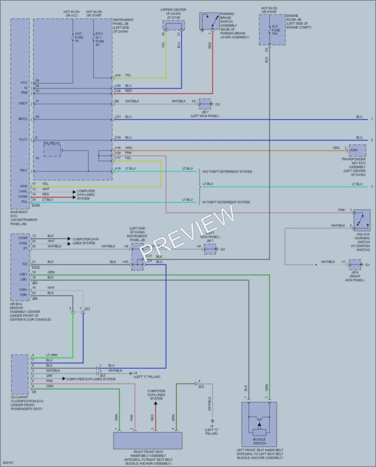 2016 Toyota Yaris Warning Systems wiring diagram preview