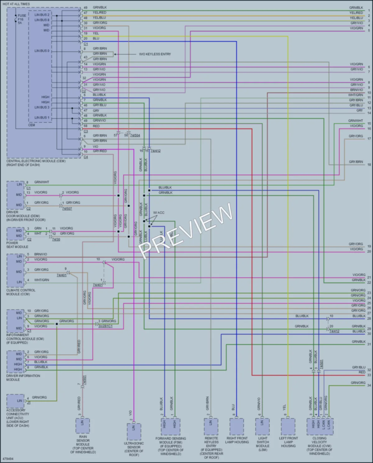 2016 Volvo S60 Computer Data Lines wiring diagram preview