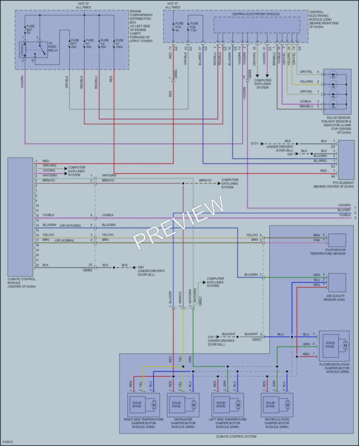2016 Volvo S80 Air Conditioning wiring diagram preview