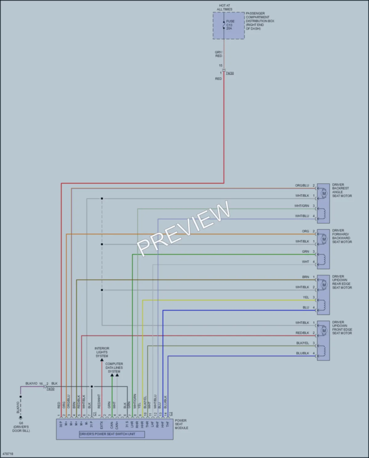 2016 Volvo V60CrossCountry Memory Systems wiring diagram preview