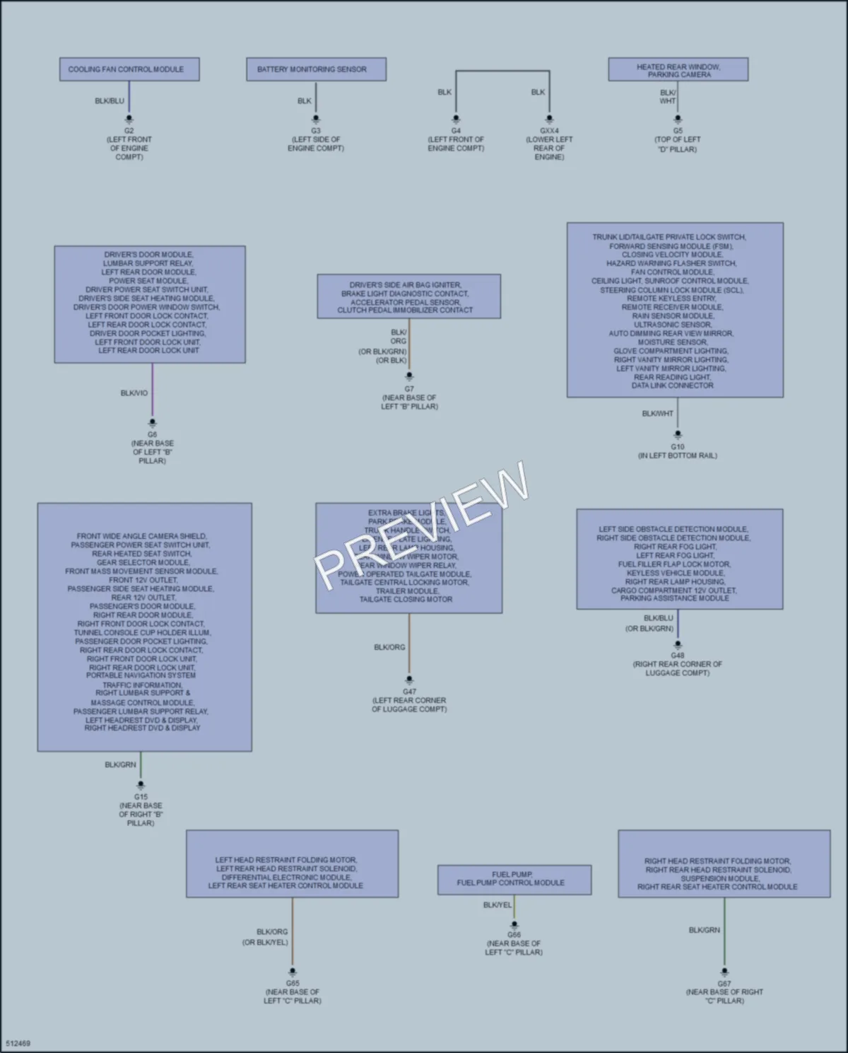2016 Volvo XC60 Ground Distribution wiring diagram preview