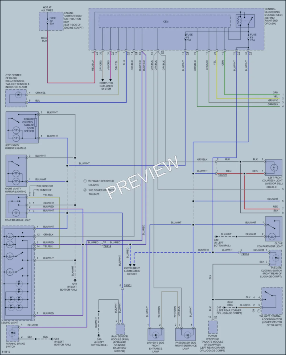 2016 Volvo XC60 Interior Lights wiring diagram preview