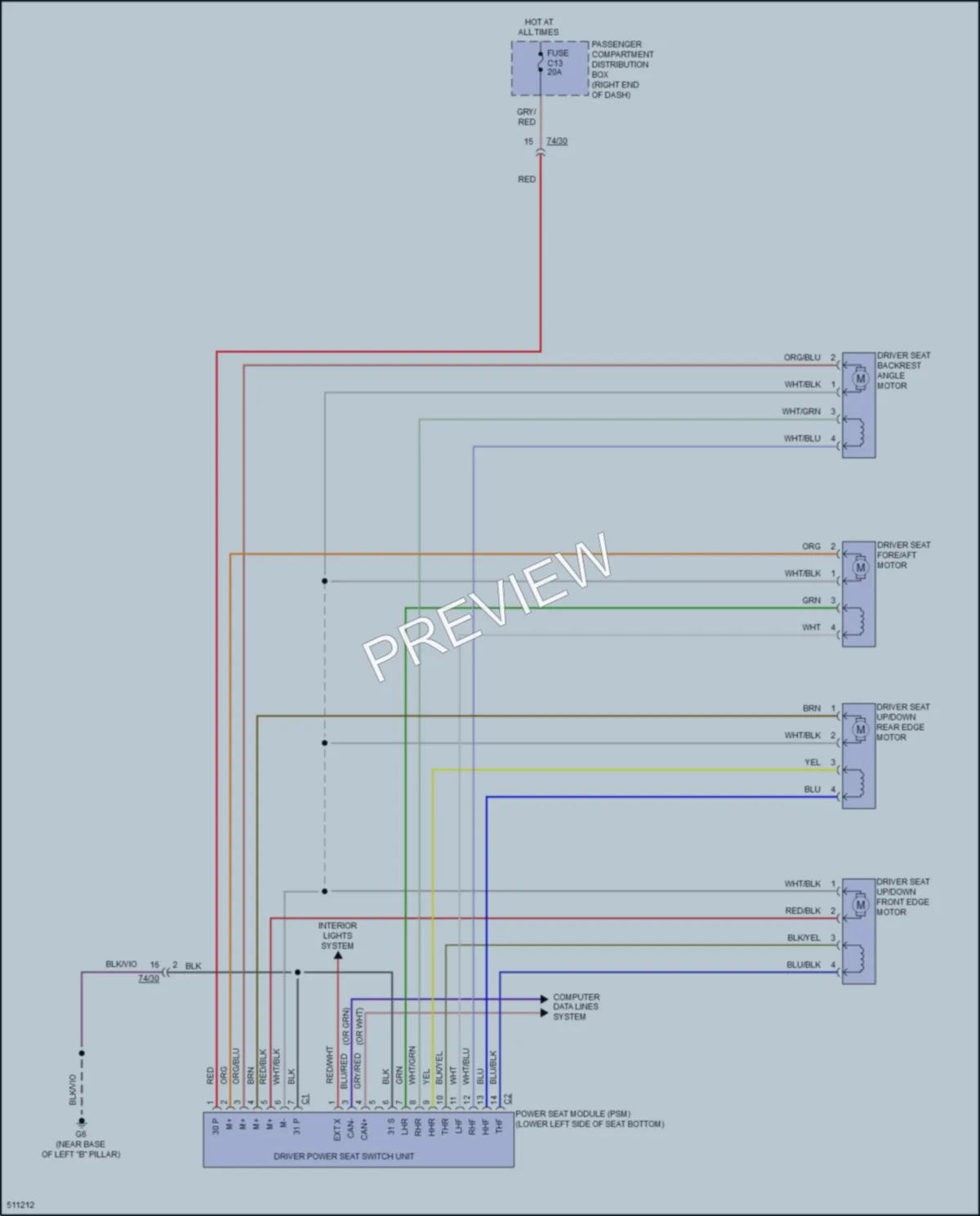 2016 Volvo XC60 Memory Systems wiring diagram preview