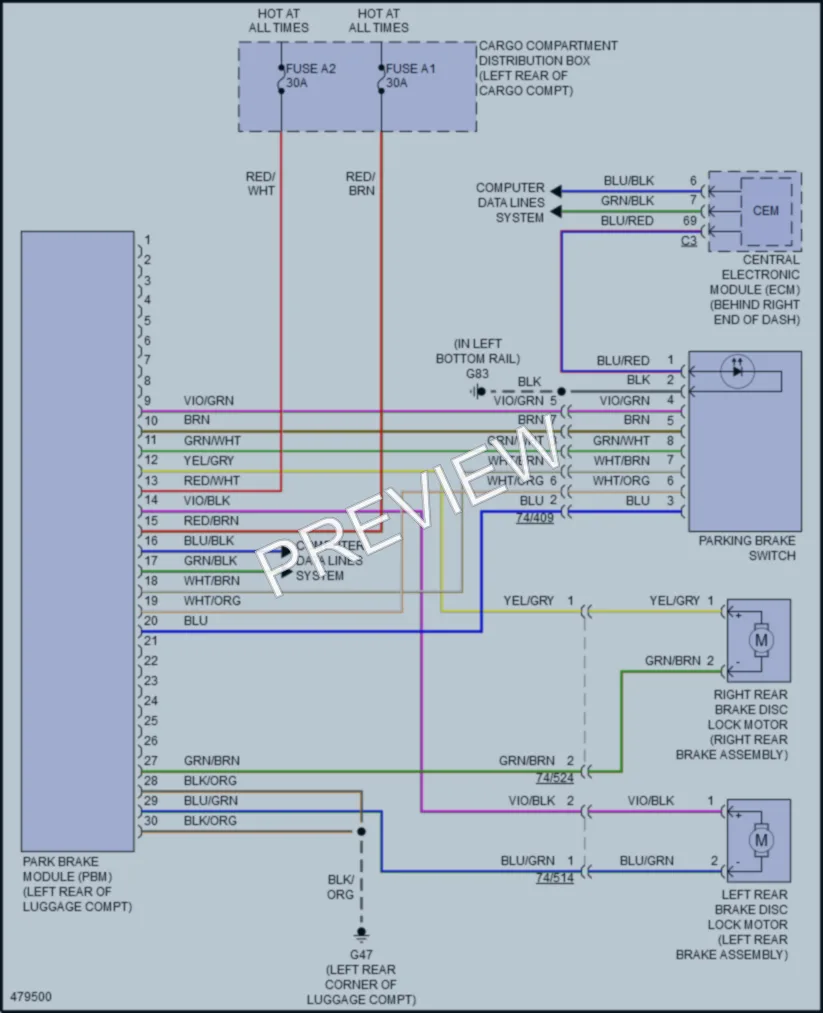 2016 Volvo XC60 Shift Interlock wiring diagram preview