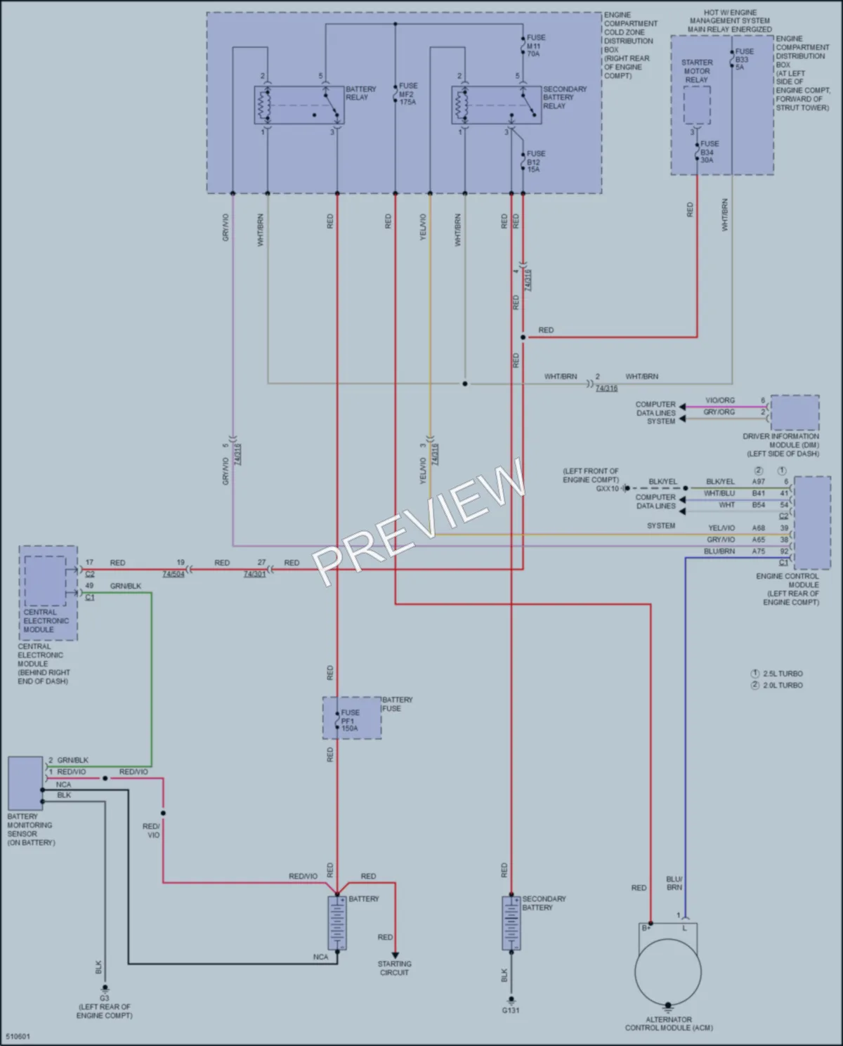 2016 Volvo XC70 Starting Charging wiring diagram preview