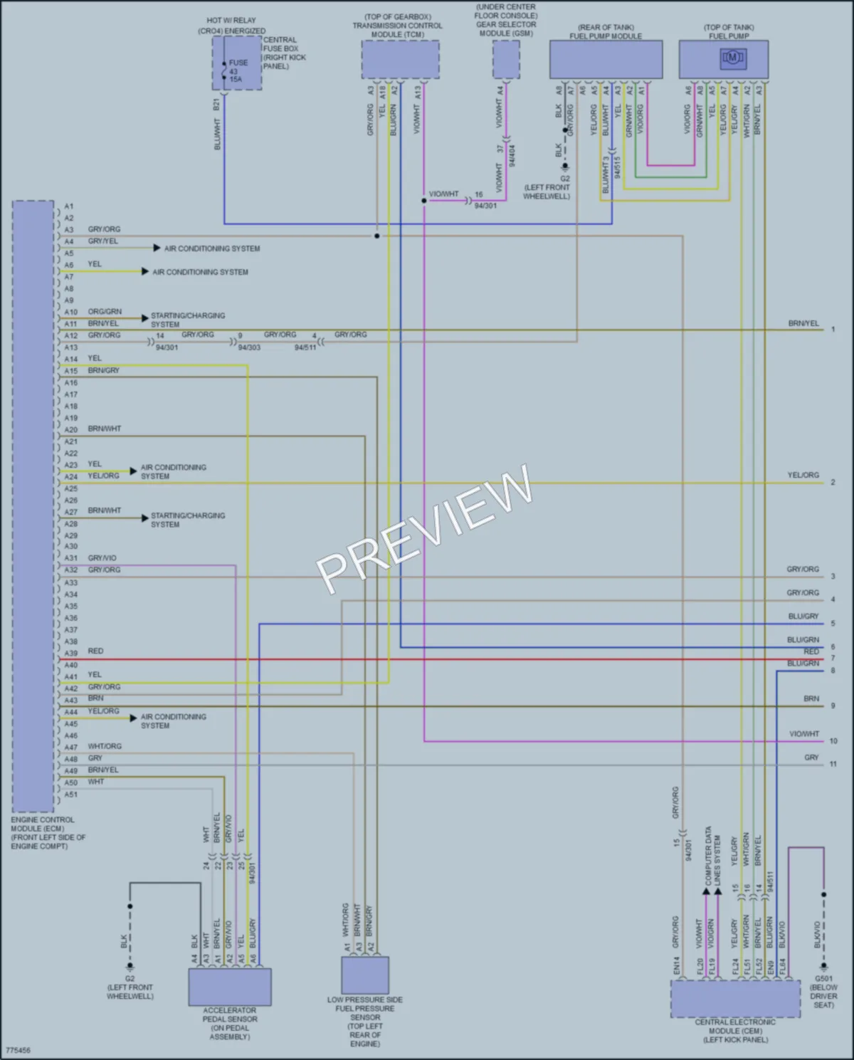 2016 Volvo XC90 Engine Performance wiring diagram preview