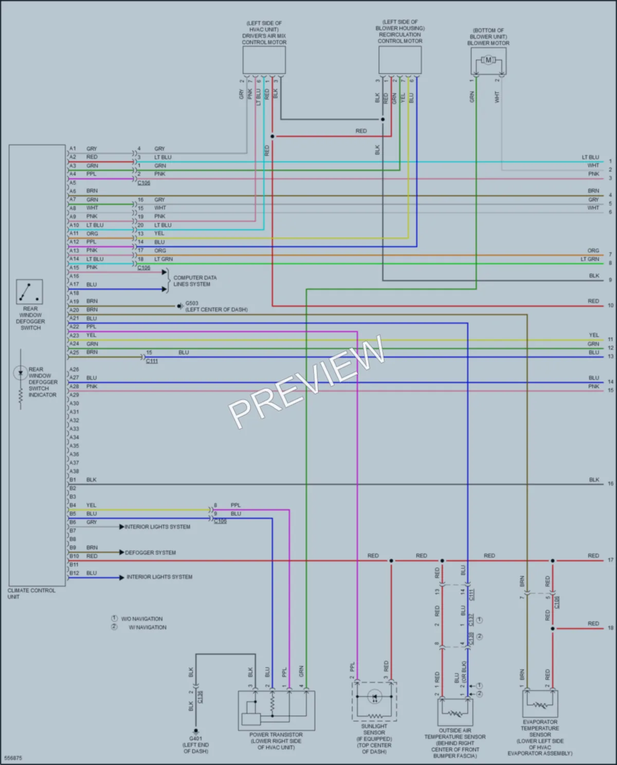 2017 Acura ILX Air Conditioning wiring diagram preview