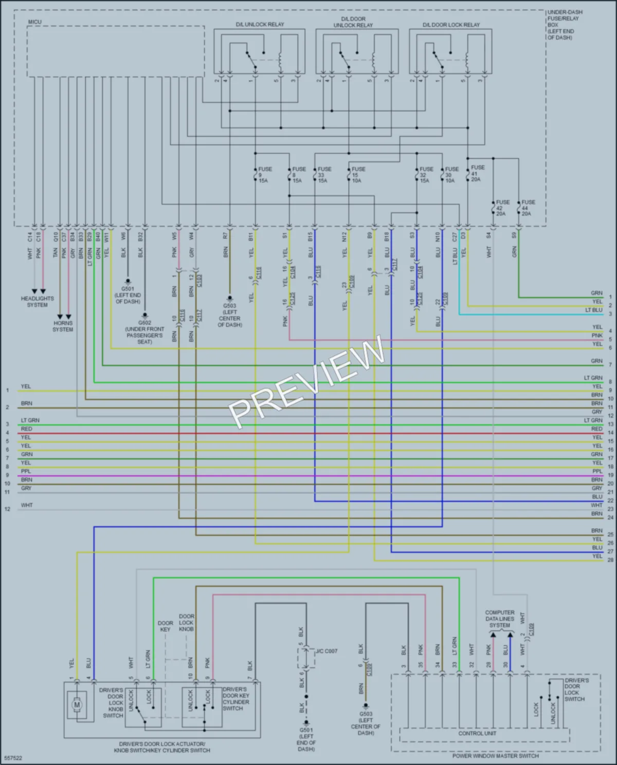 2017 Acura ILX Anti Theft wiring diagram preview