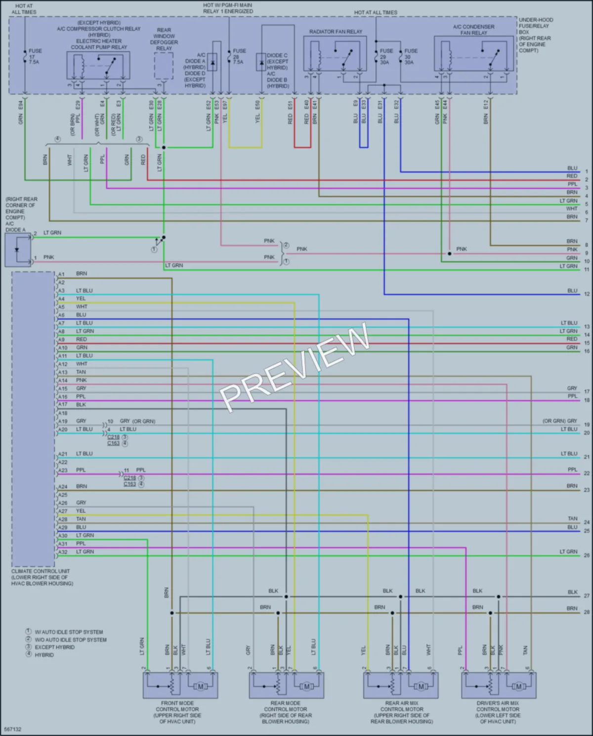 2017 Acura MDX Air Conditioning wiring diagram preview