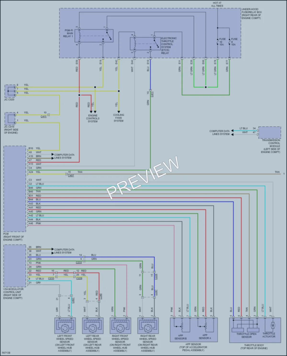 2017 Acura MDX Cruise Control wiring diagram preview