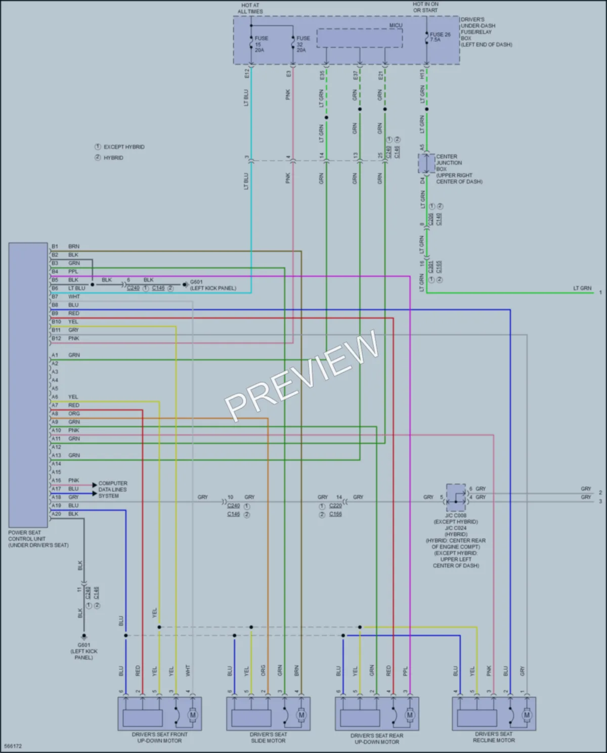 2017 Acura MDX Memory Systems wiring diagram preview