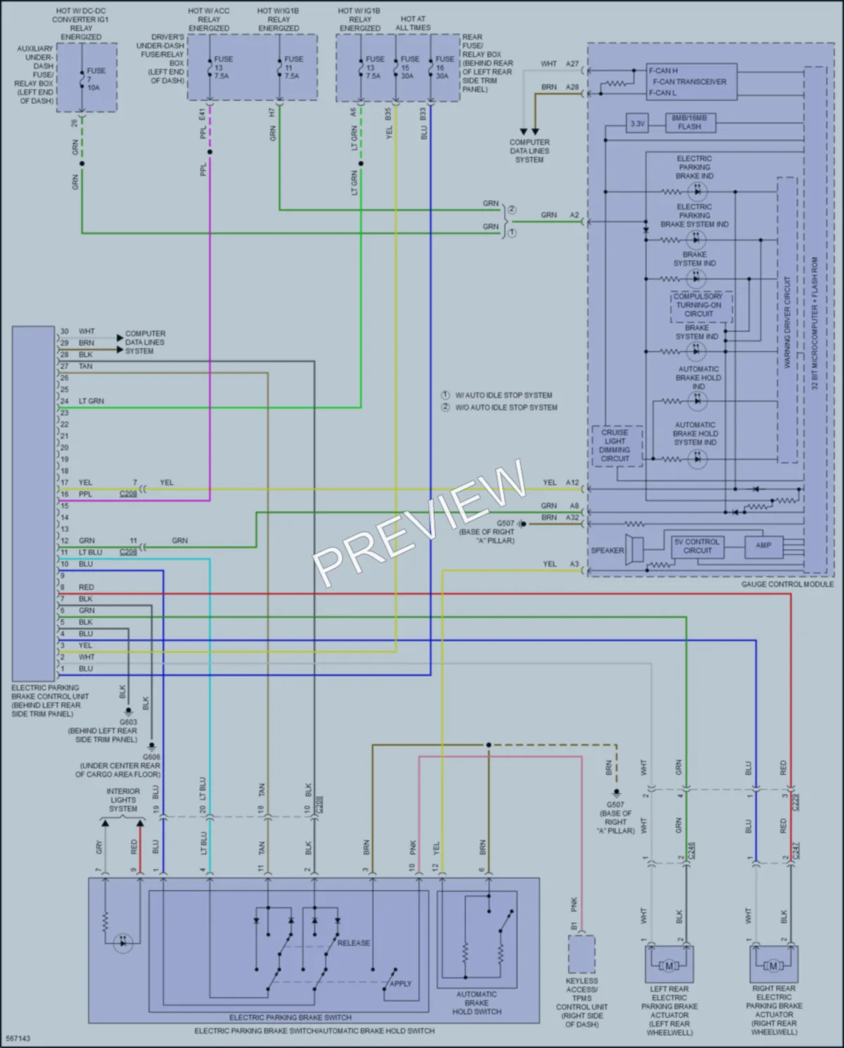 2017 Acura MDX Shift Interlock wiring diagram preview