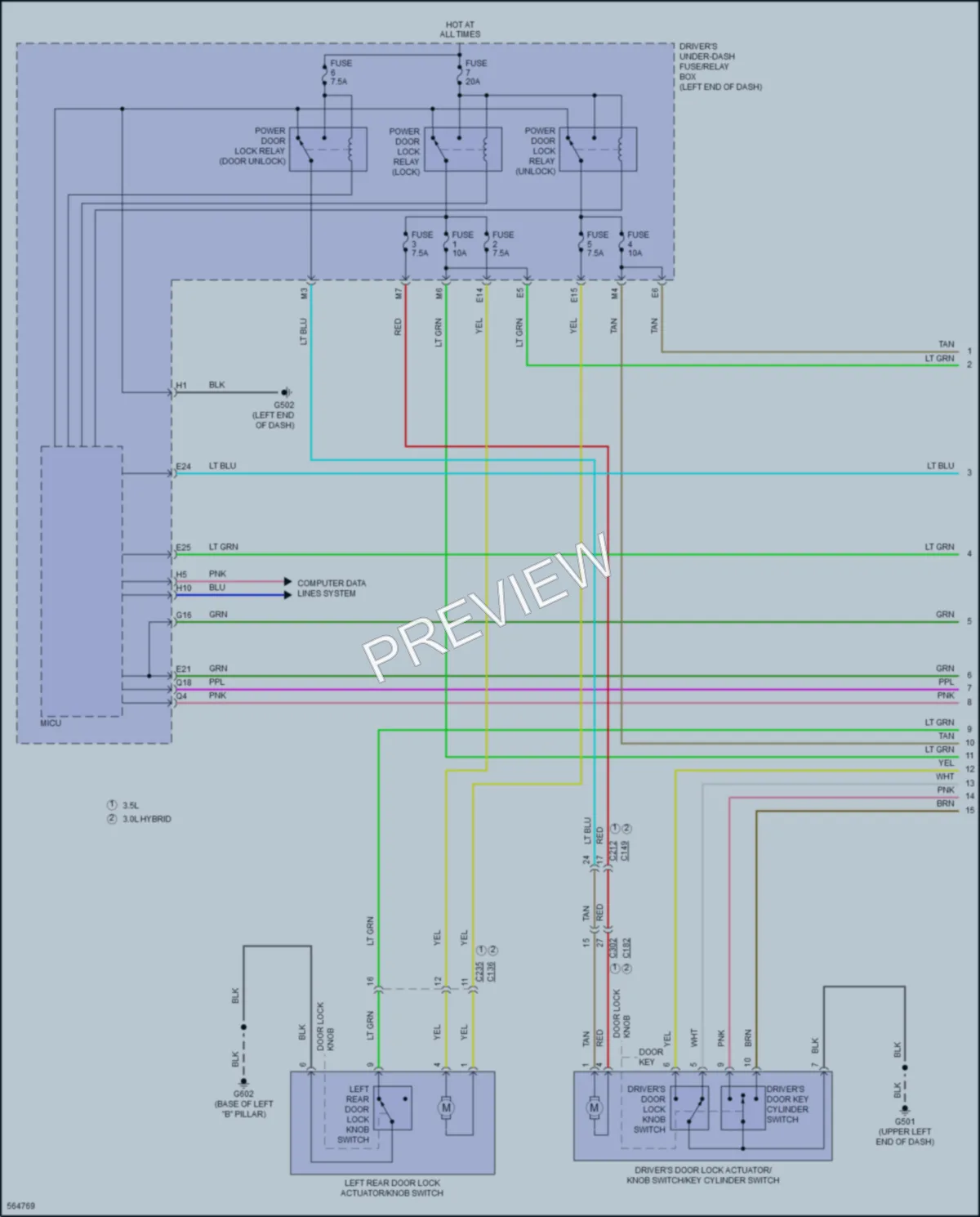 2017 Acura MDXSportHybrid Anti Theft wiring diagram preview