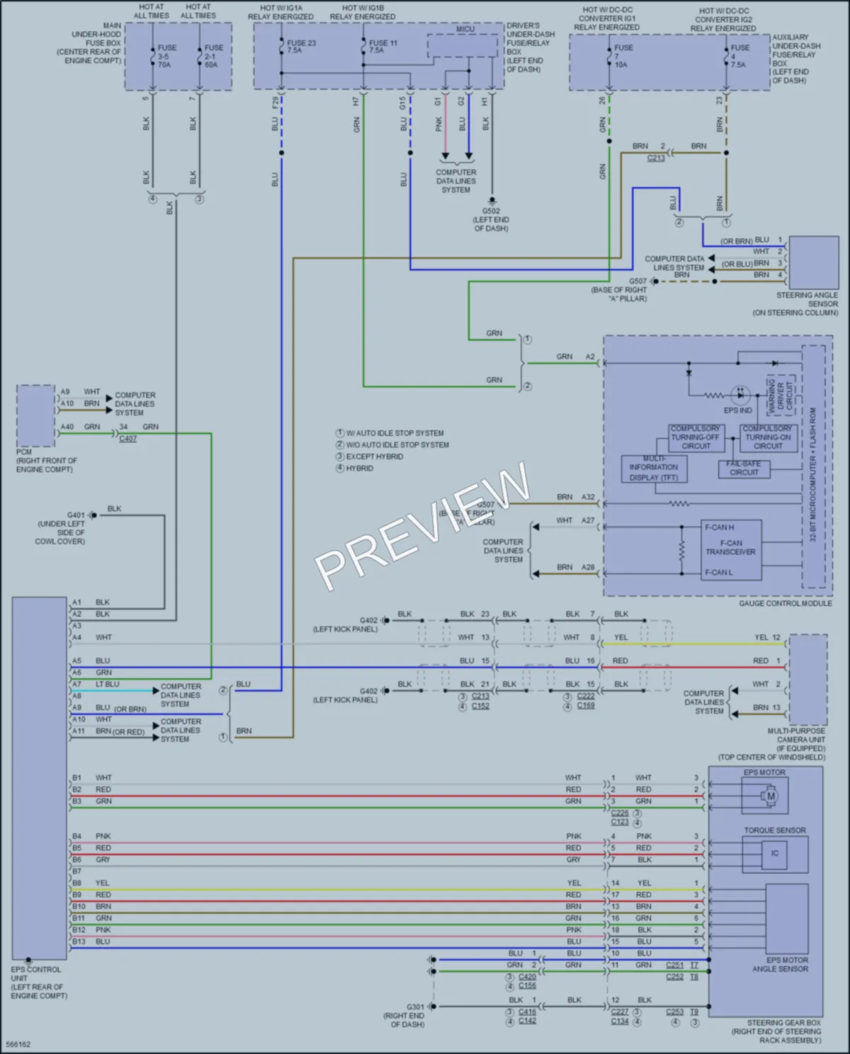 2017 Acura MDXSportHybrid Electronic Power Steering wiring diagram preview