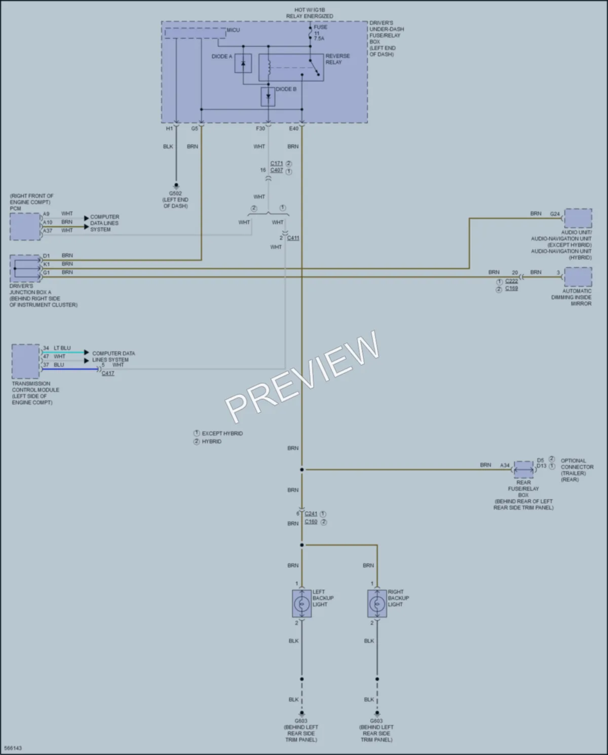 2017 Acura MDXSportHybrid Exterior Lights wiring diagram preview