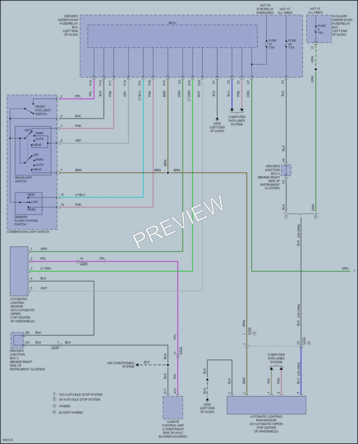 2017 Acura MDXSportHybrid Headlights wiring diagram preview