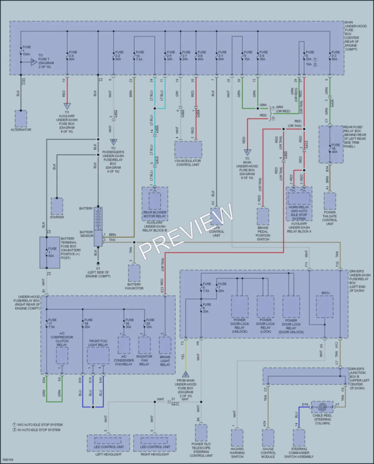 2017 Acura MDXSportHybrid Power Distribution wiring diagram preview