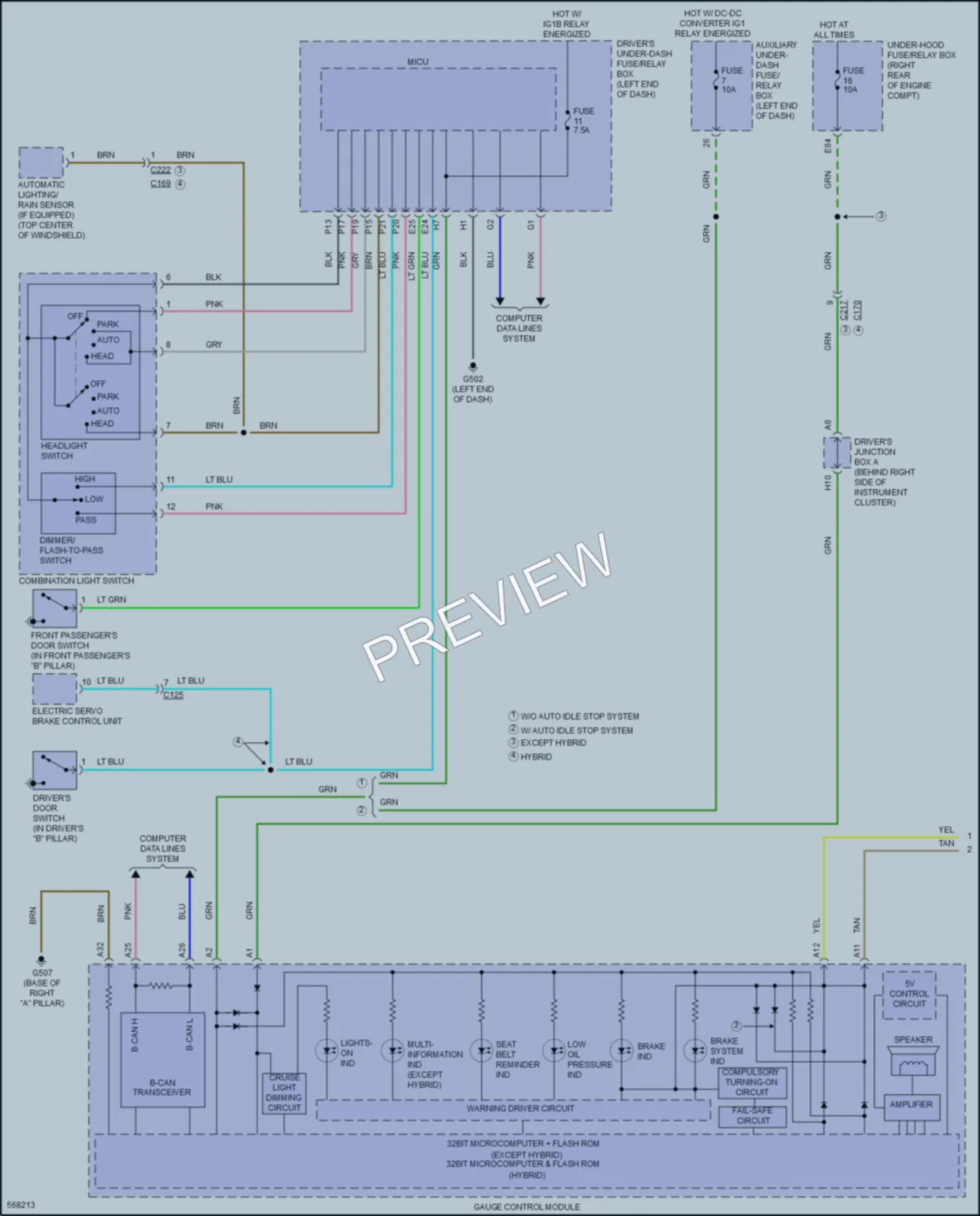 2017 Acura MDXSportHybrid Warning Systems wiring diagram preview