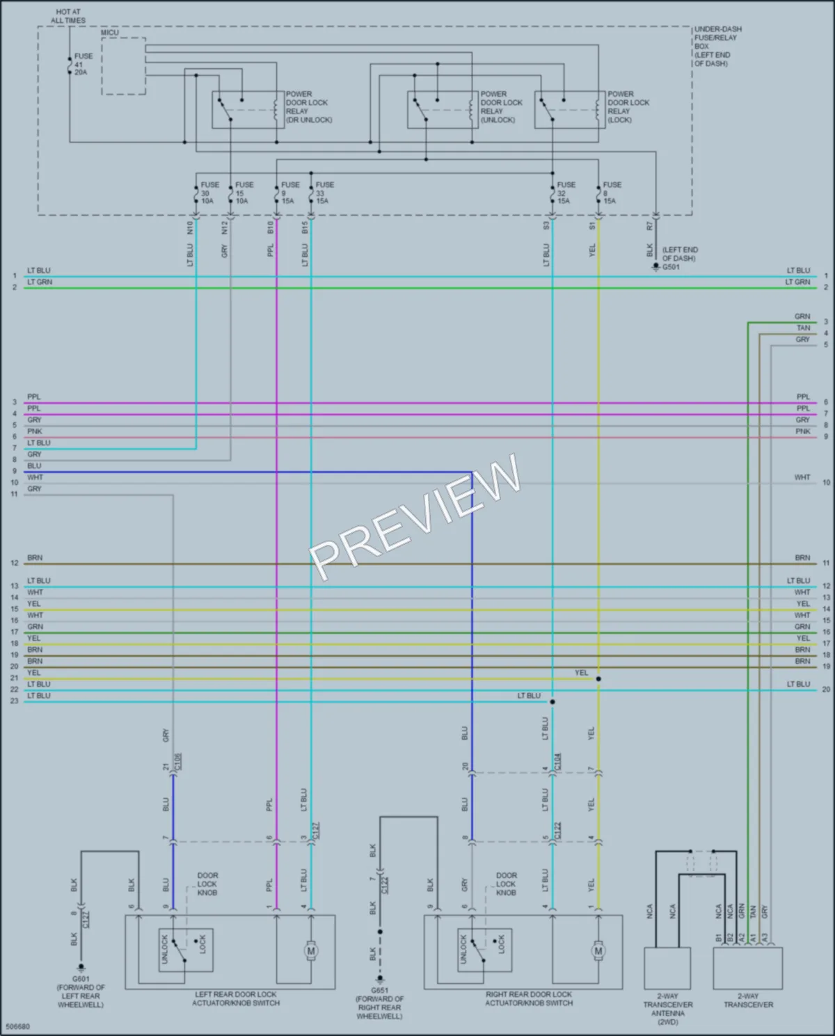 2017 Acura RDX Anti Theft wiring diagram preview