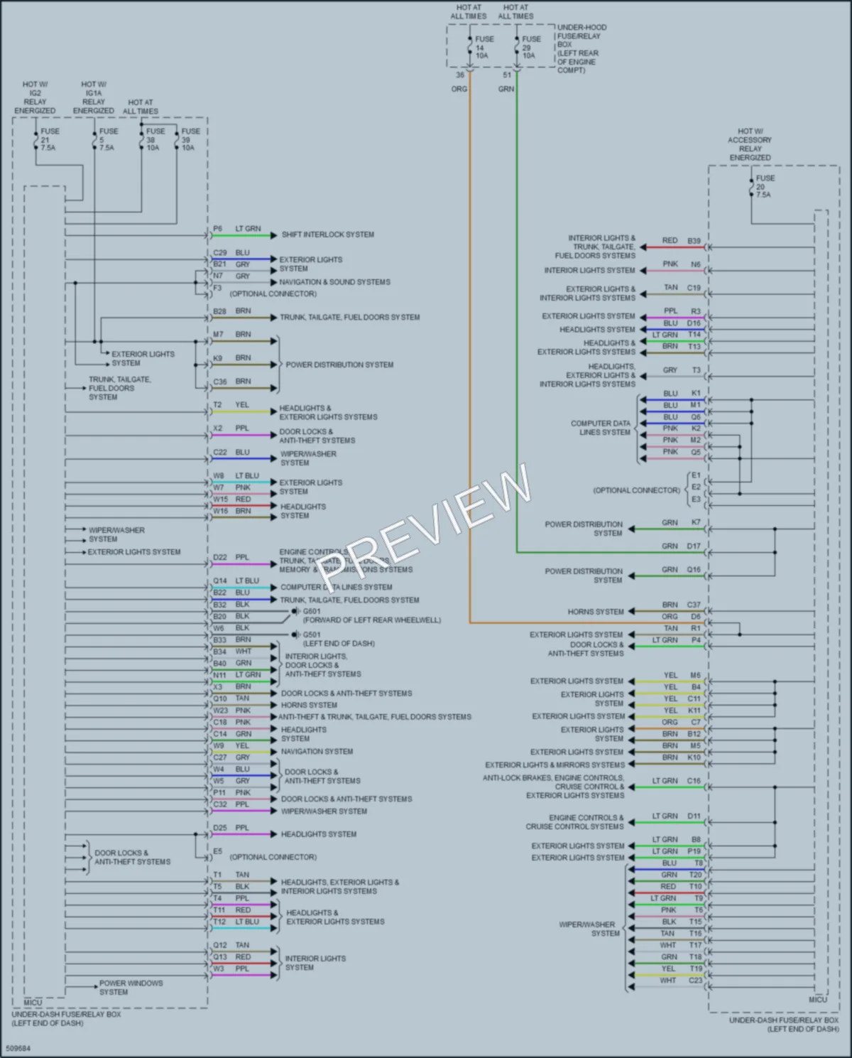 2017 Acura RDX Body Control Modules wiring diagram preview