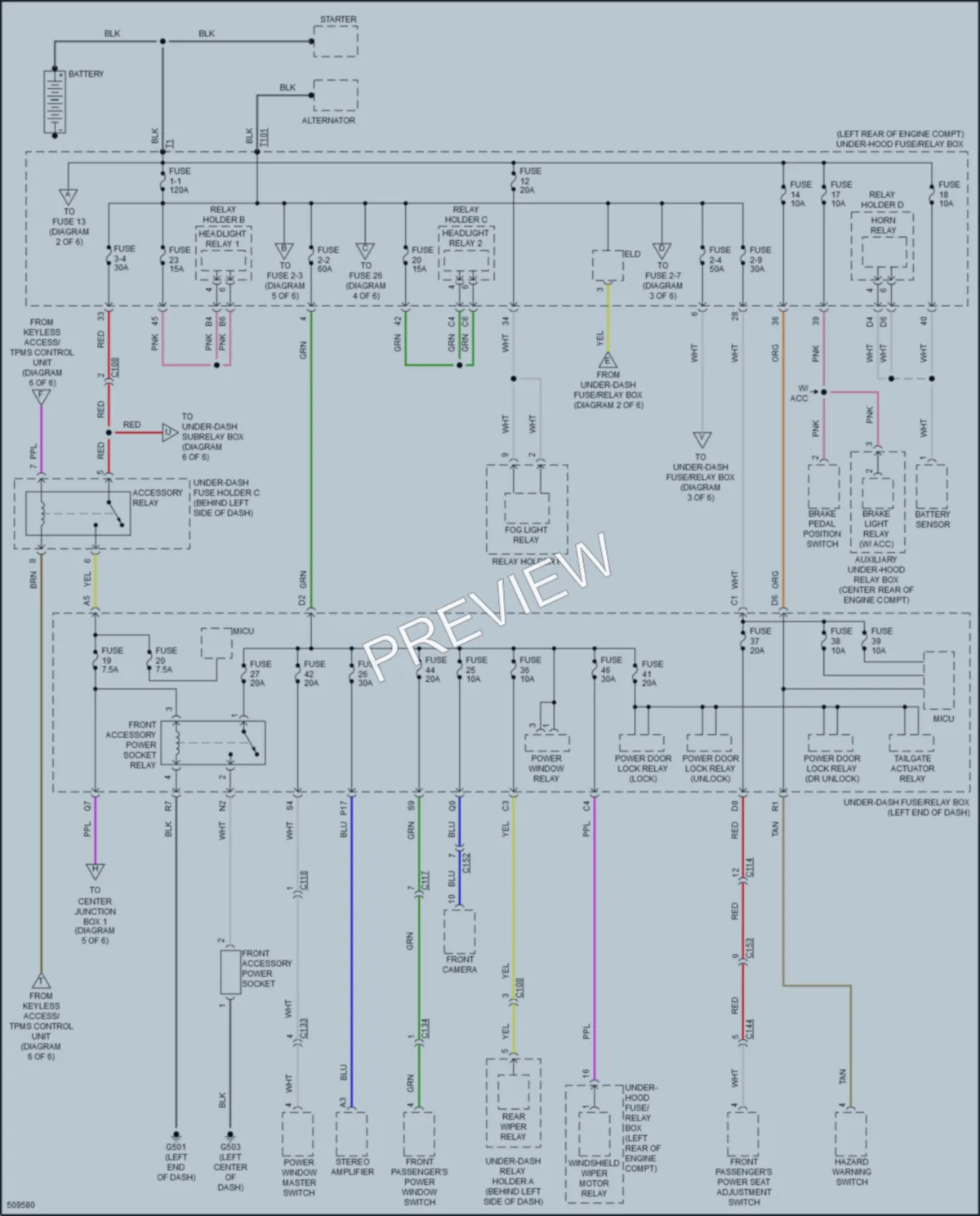 2017 Acura RDX Power Distribution wiring diagram preview