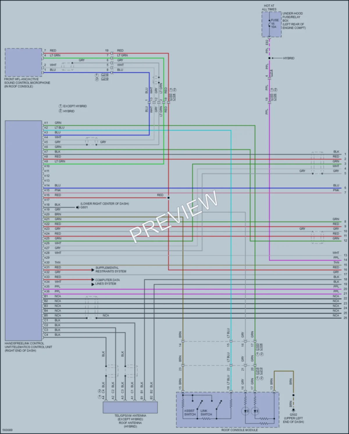 2017 Acura RLX Navigation wiring diagram preview