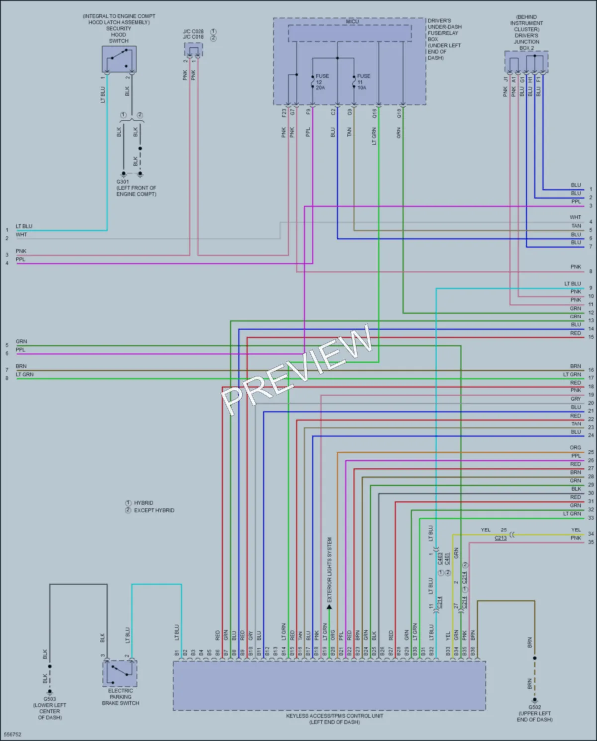 2017 Acura RLXSportHybrid Anti Theft wiring diagram preview