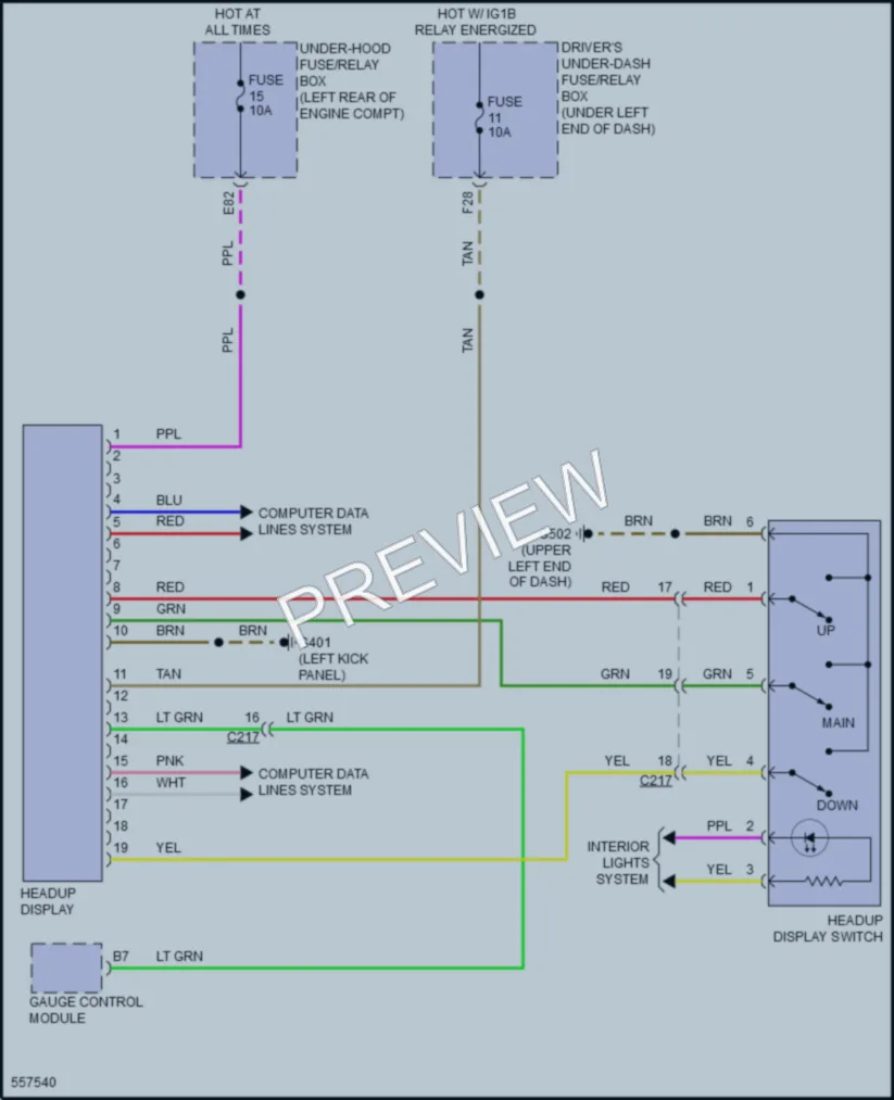 2017 Acura RLXSportHybrid Instrument Cluster wiring diagram preview