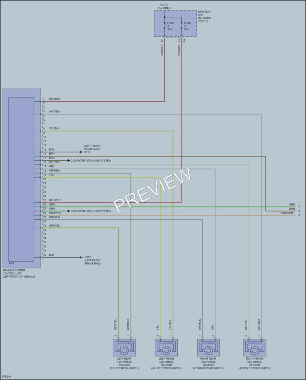 2017 AlfaRomeo 4C Anti Lock Brakes wiring diagram preview