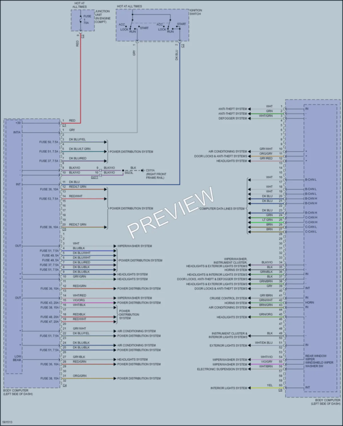 2017 AlfaRomeo 4C Body Control Modules wiring diagram preview