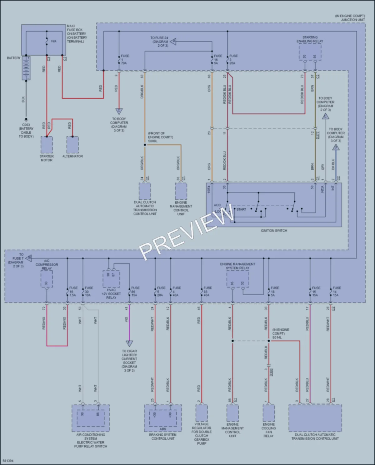2017 AlfaRomeo 4C Power Distribution wiring diagram preview