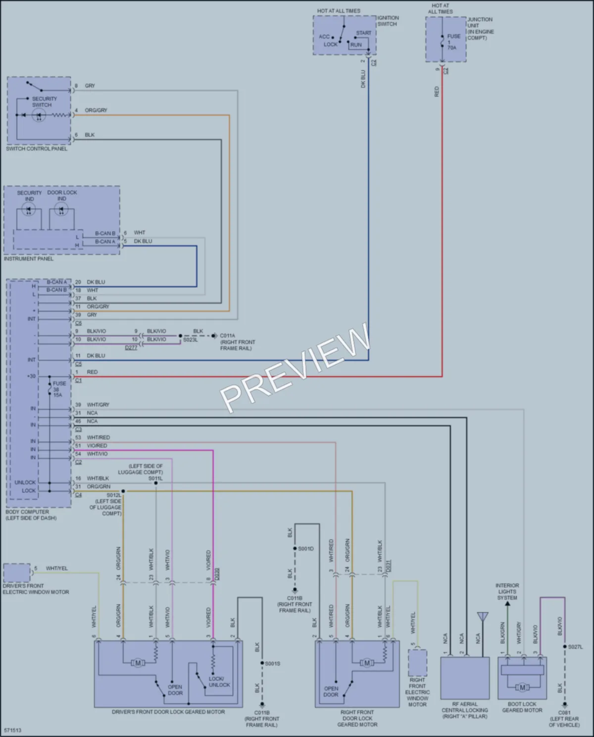 2017 AlfaRomeo 4C Power Door Locks wiring diagram preview