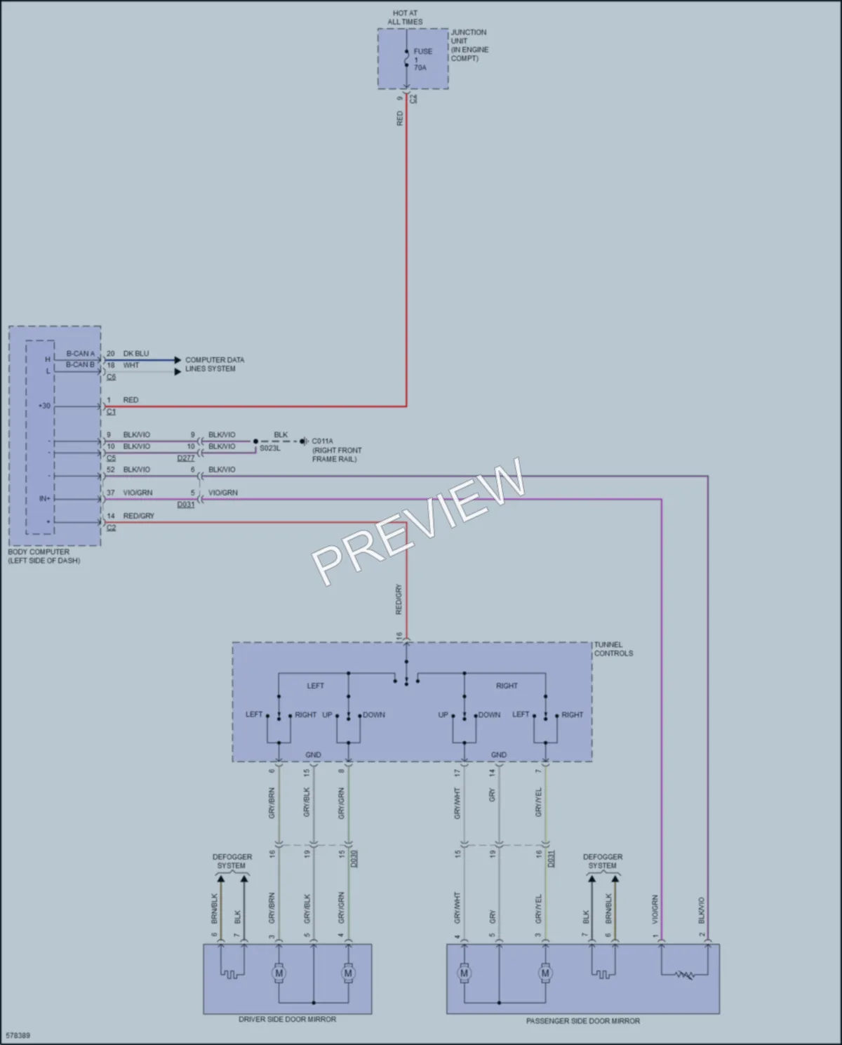 2017 AlfaRomeo 4C Power Mirrors wiring diagram preview
