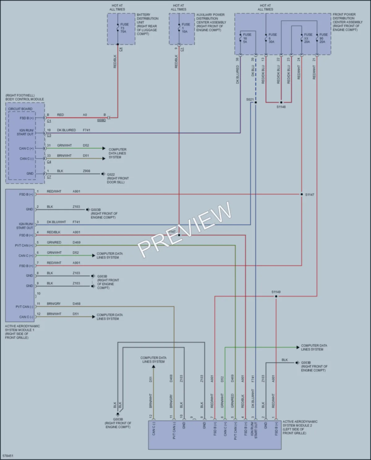 2017 AlfaRomeo Giulia Electronic Suspension wiring diagram preview