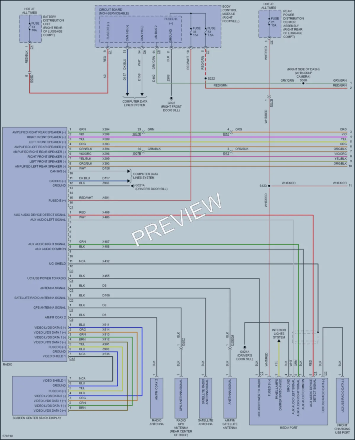 2017 AlfaRomeo Giulia Radio wiring diagram preview