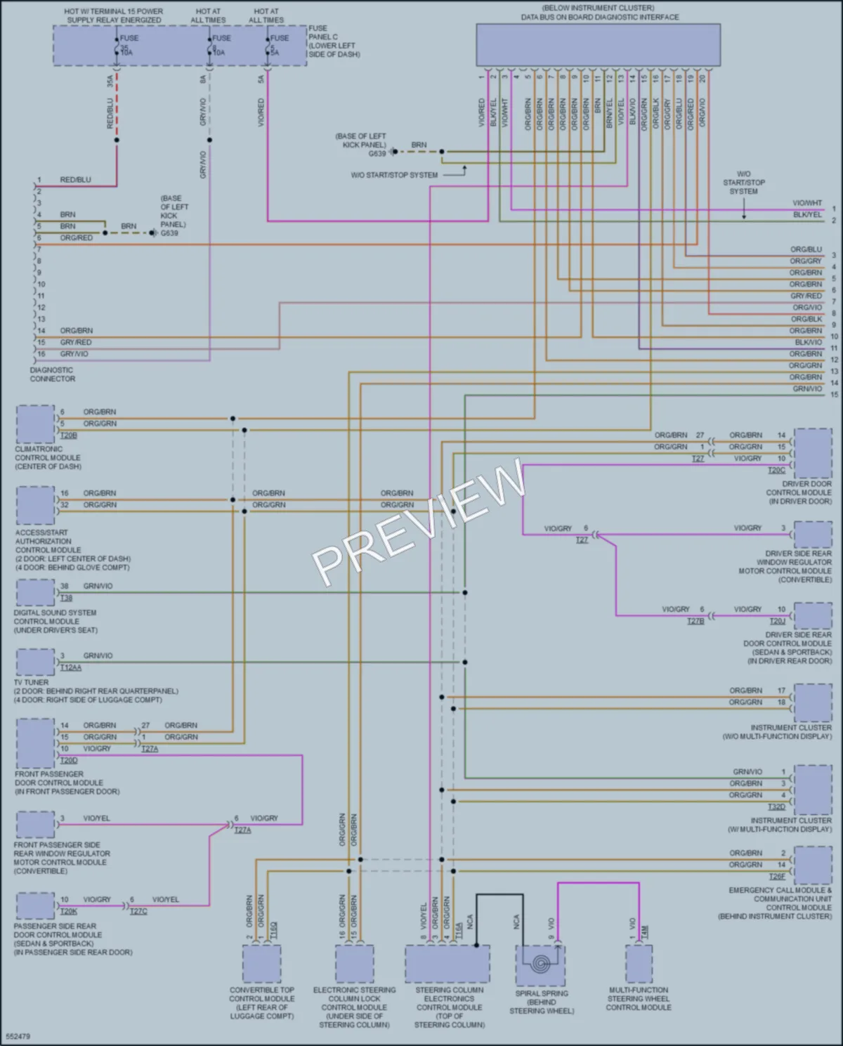 2017 Audi A3 Computer Data Lines wiring diagram preview