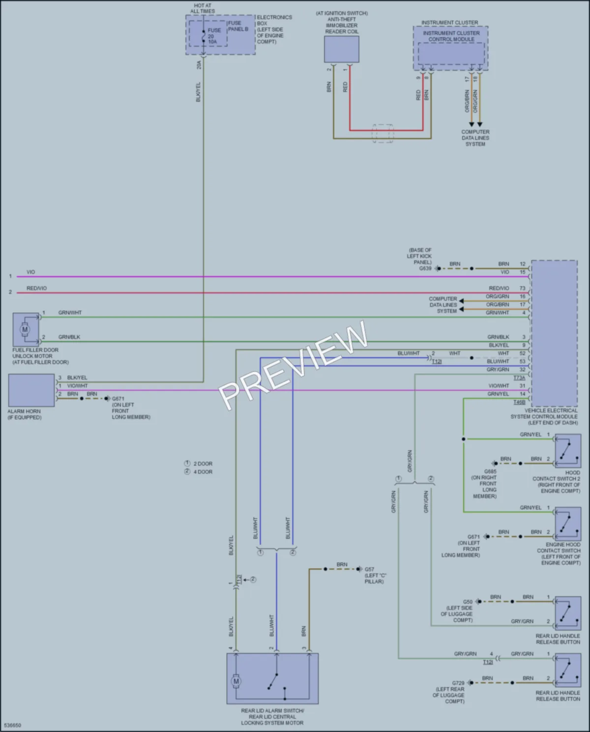 2017 Audi A3etron Anti Theft wiring diagram preview