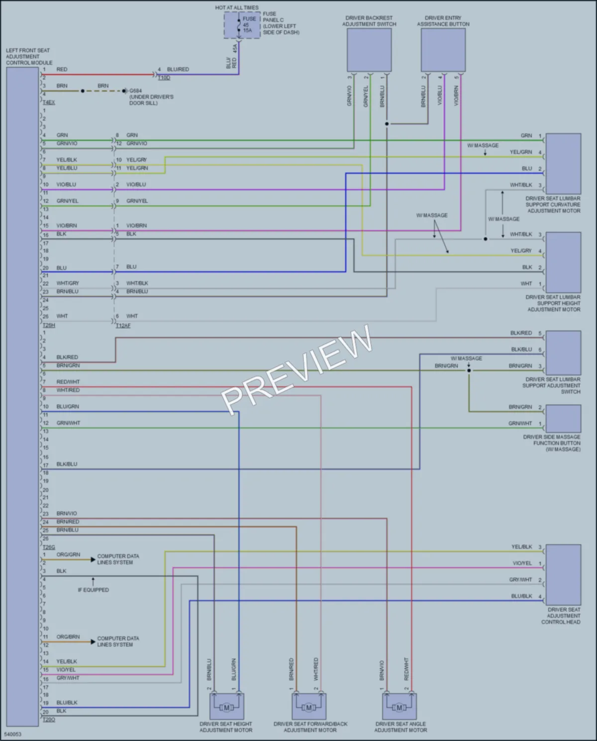 2017 Audi A3etron Memory Systems wiring diagram preview