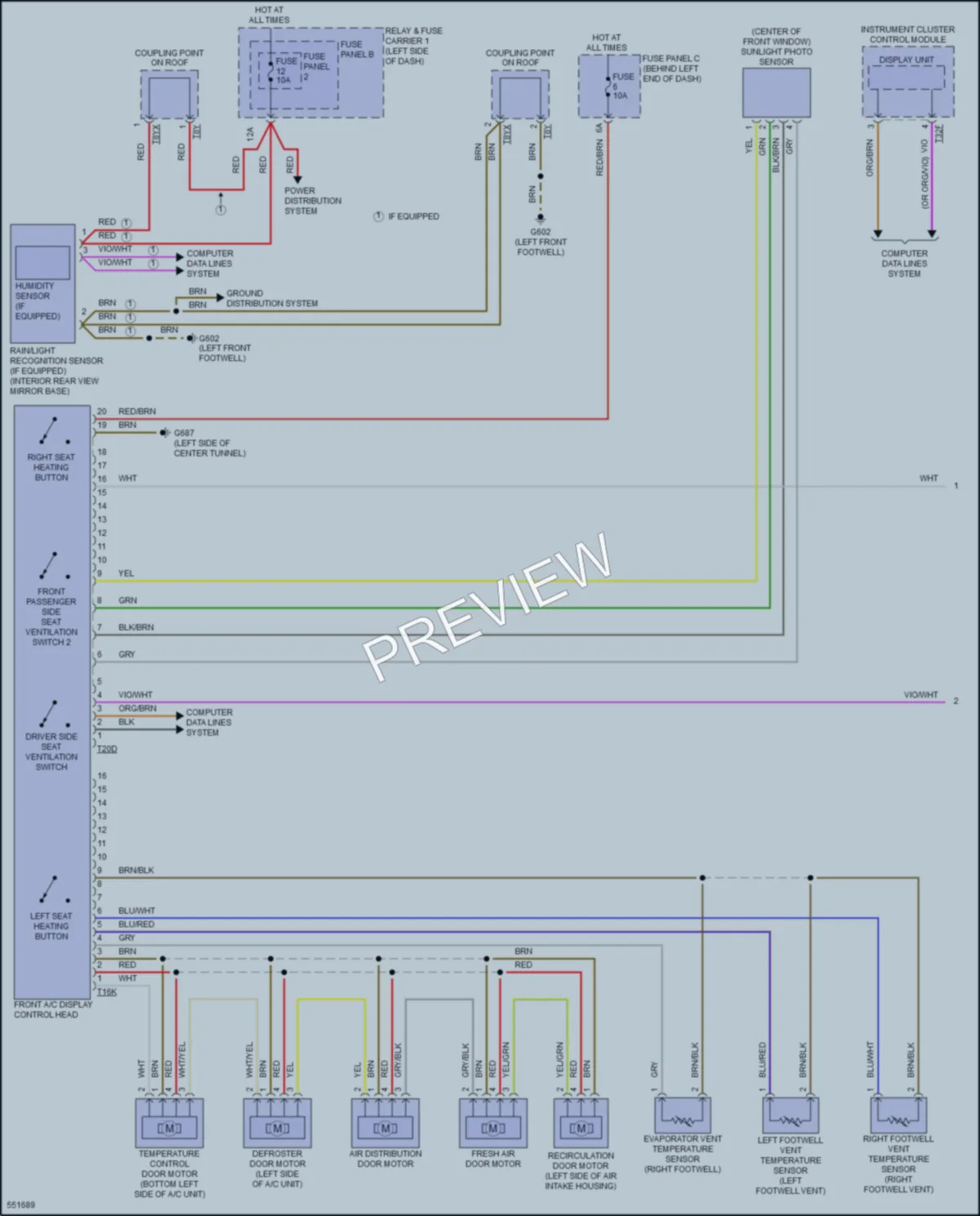 2017 Audi A4 Air Conditioning wiring diagram preview