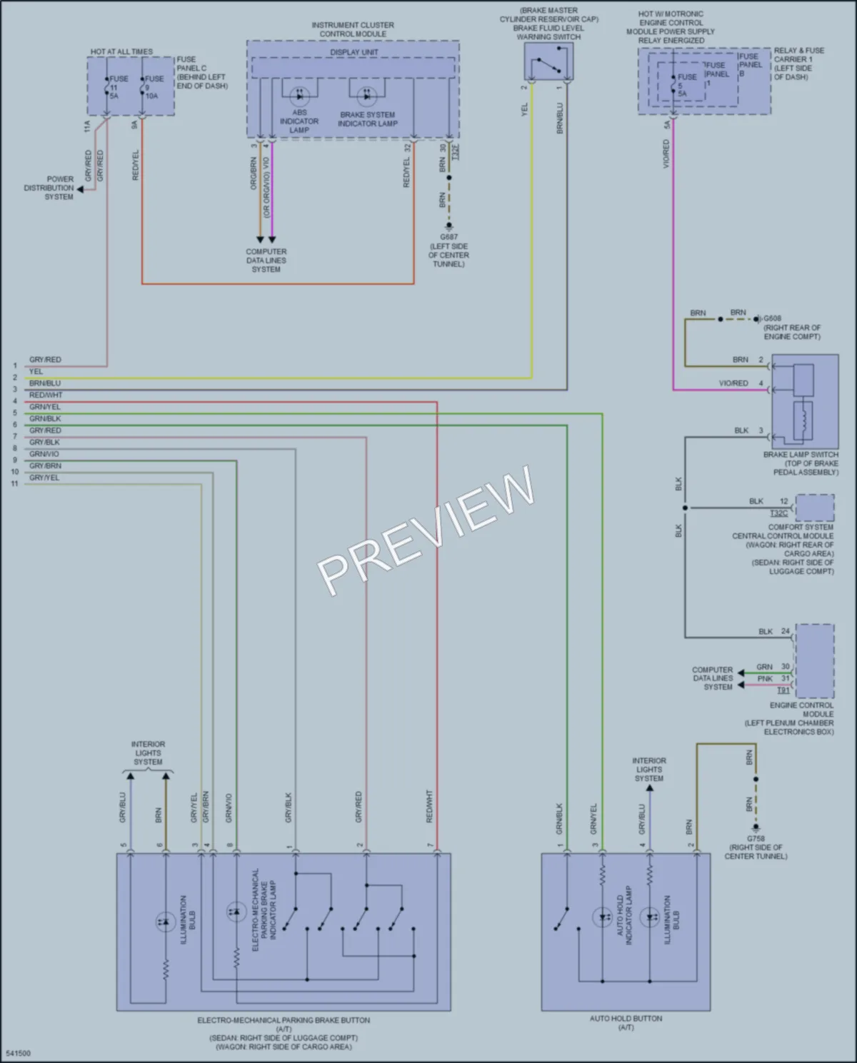2017 Audi A4 Anti Lock Brakes wiring diagram preview