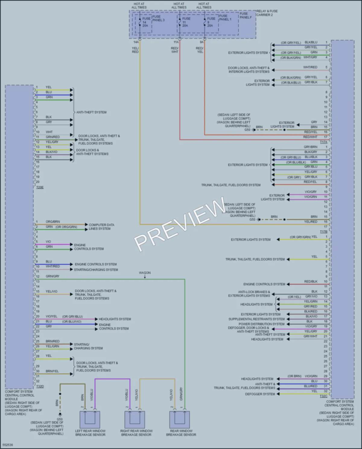2017 Audi A4 Body Control Modules wiring diagram preview