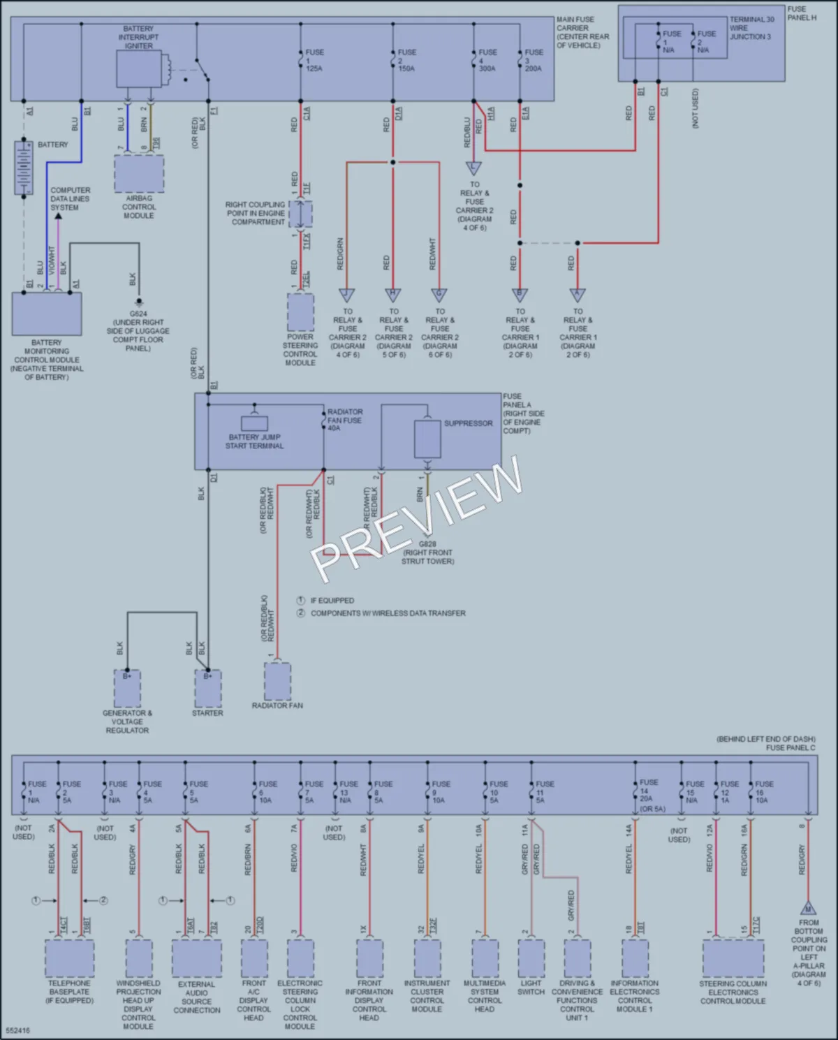 2017 Audi A4 Power Distribution wiring diagram preview
