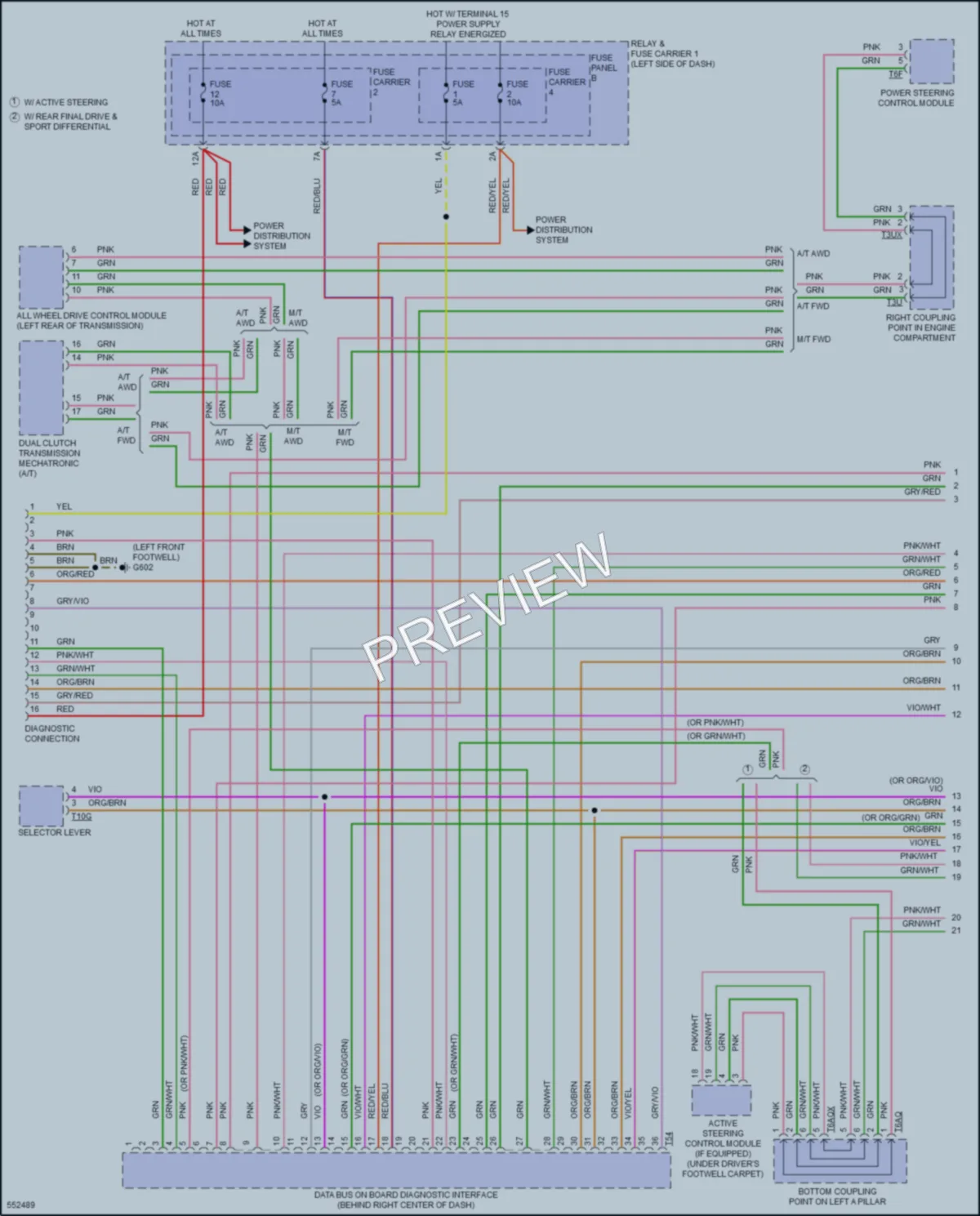 2017 Audi A4allroad Computer Data Lines wiring diagram preview