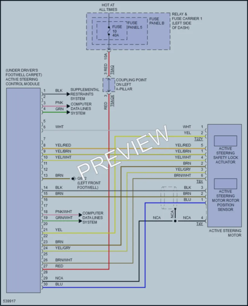 2017 Audi A4allroad Electronic Power Steering wiring diagram preview