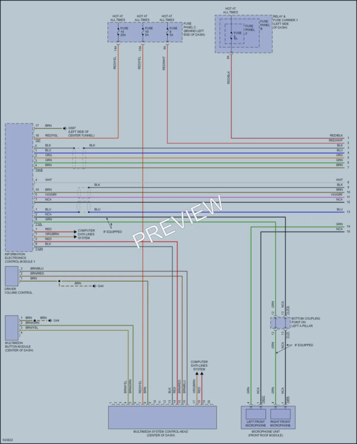 2017 Audi A4allroad Navigation wiring diagram preview