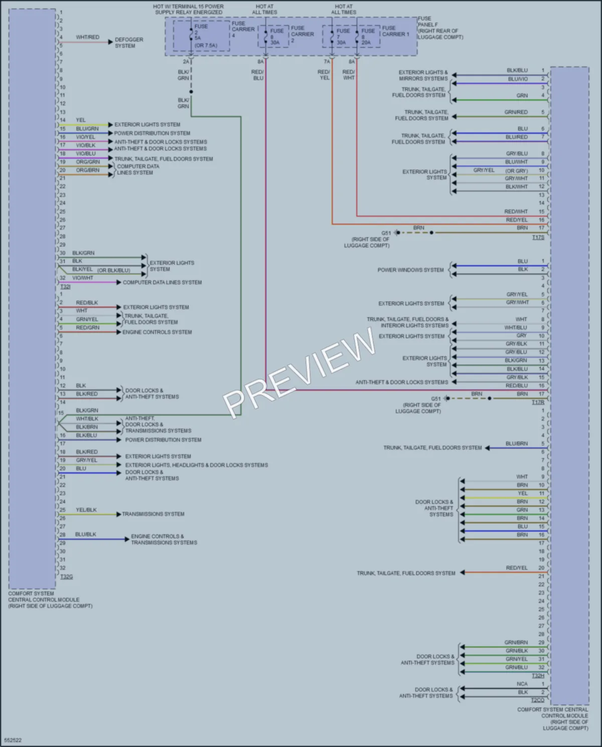 2017 Audi A6 Body Control Modules wiring diagram preview