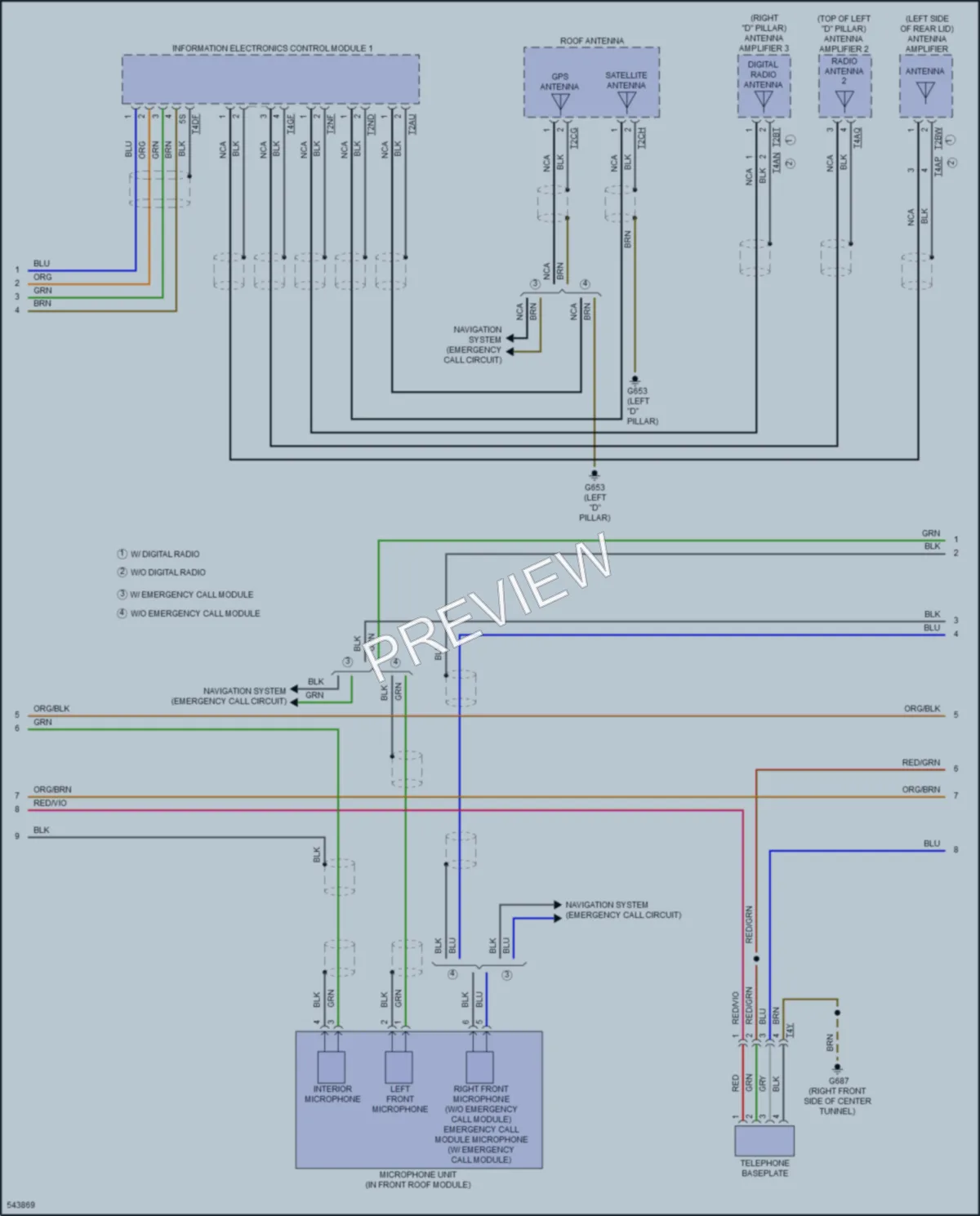 2017 Audi A6 Navigation wiring diagram preview