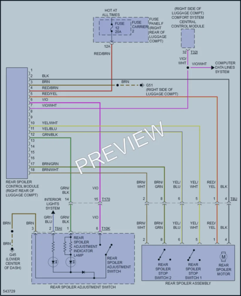 2017 Audi A7 Active Bodyworks wiring diagram preview