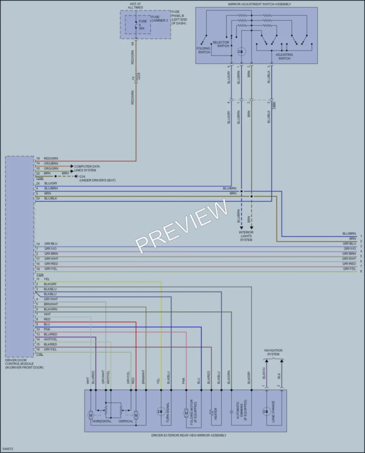 2017 Audi A7 Memory Systems wiring diagram preview